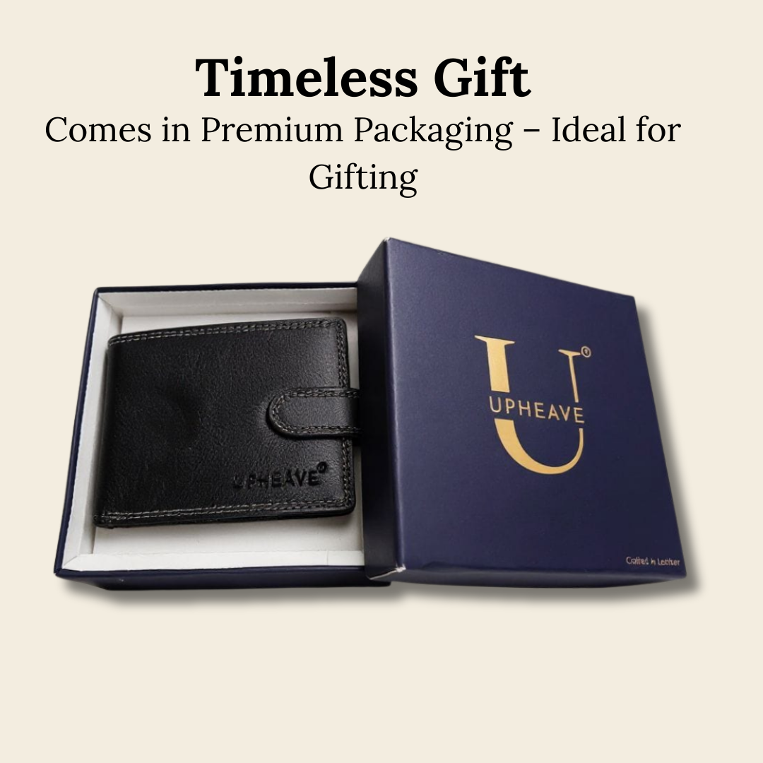UpHeave Men’s Genuine Full-Grain Leather Wallet - Gift for Men