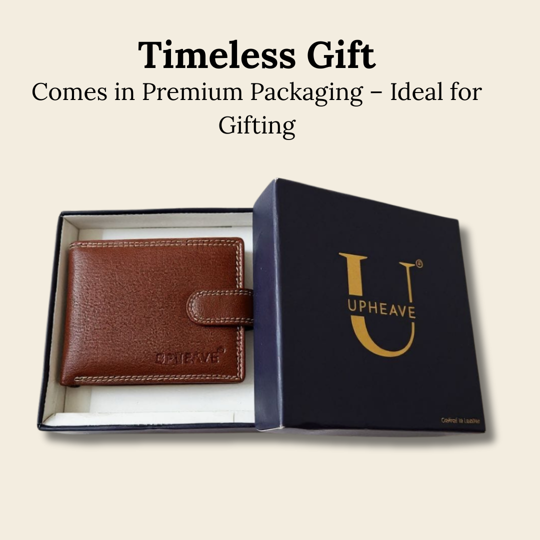 UpHeave Men’s Genuine Full-Grain Leather Wallet - Gift for Men