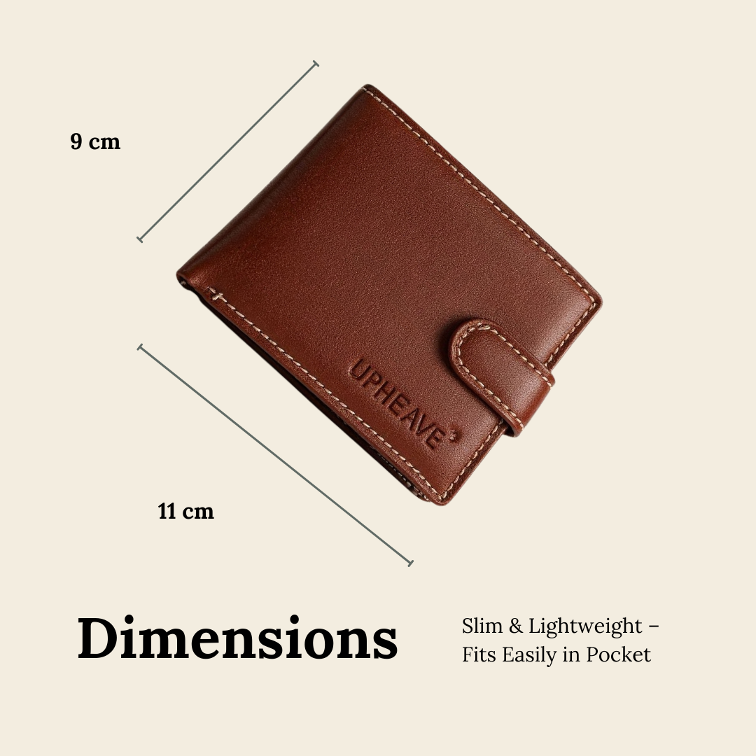 UpHeave Men’s Genuine Full-Grain Leather Wallet - Gift for Men