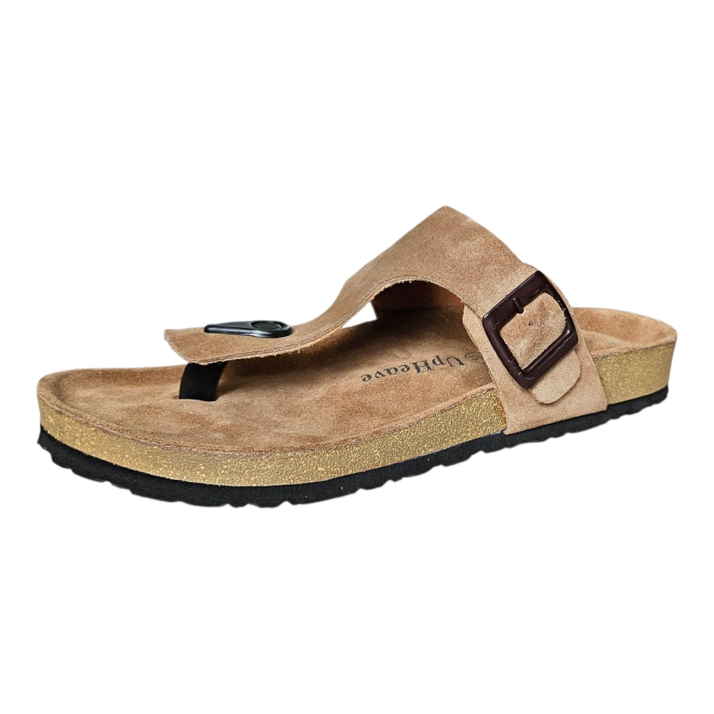 UpHeave Men Suede Leather Slippers/Sandals - Warm Beige