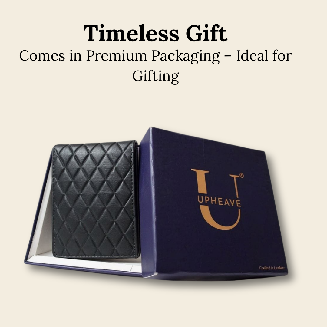 UpHeave Men’s Genuine Full-Grain Leather Wallet - Premium Gift for Men