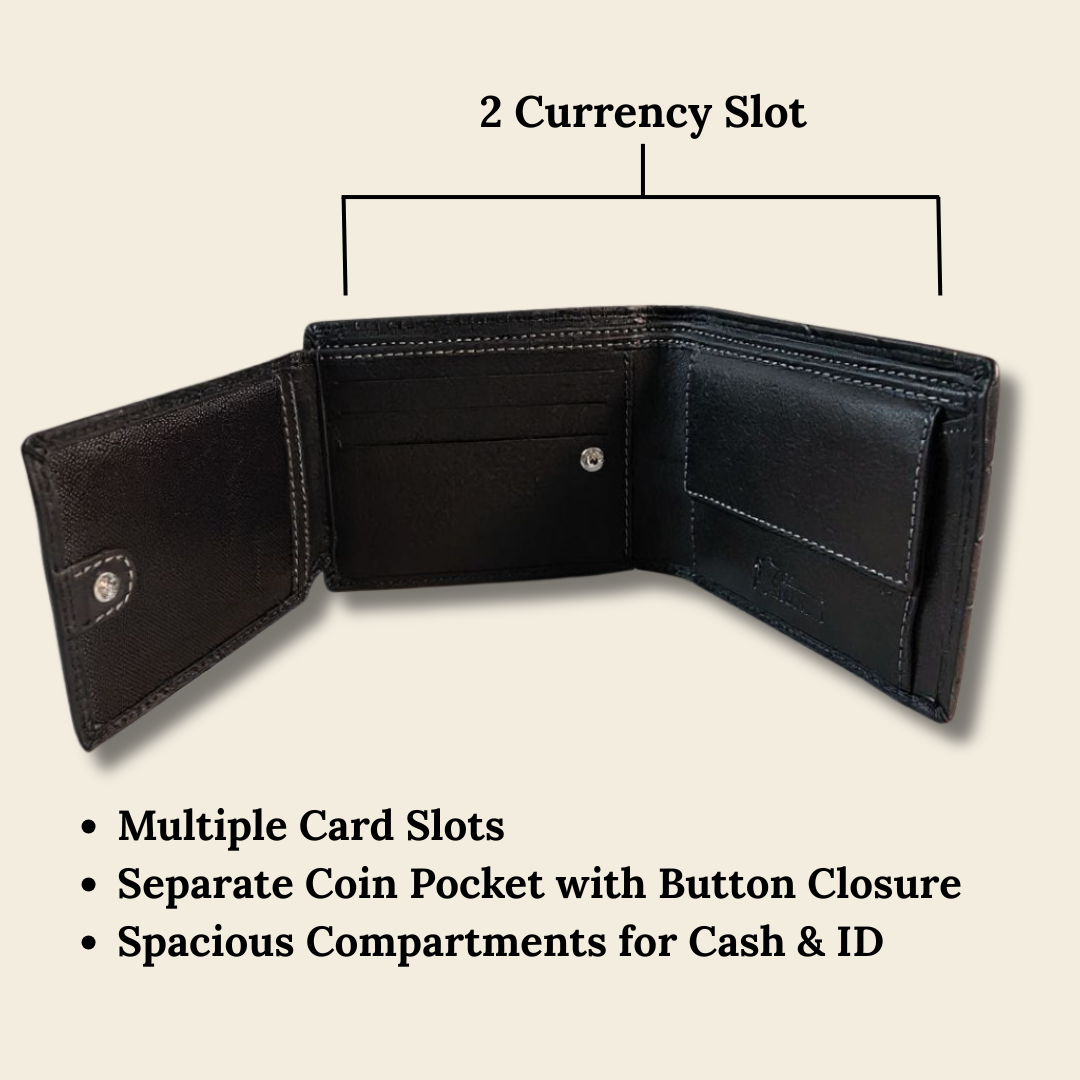 UpHeave Men’s Genuine Full-Grain Leather Wallet - Premium Gift for Men