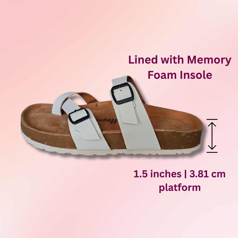 UpHeave Women’s Genuine Leather Slippers - Fresh White