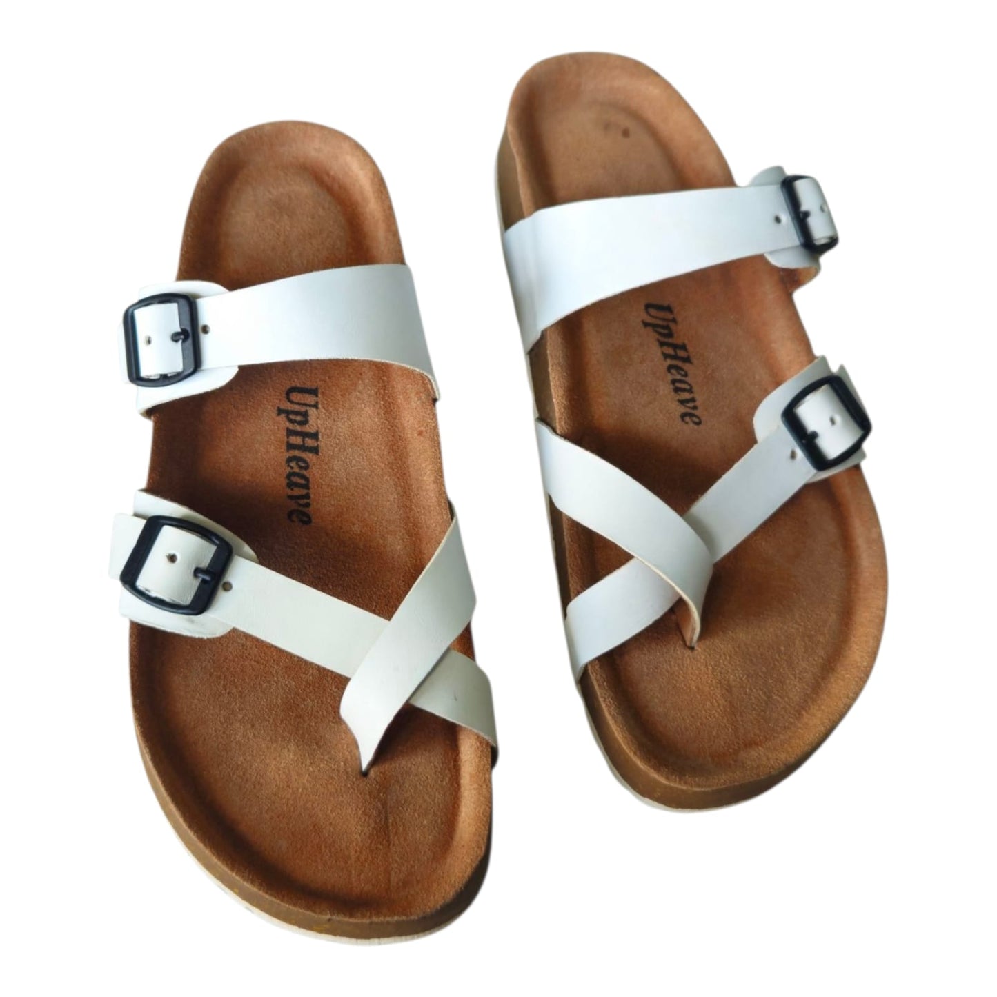 UpHeave Women’s Genuine Leather Slippers - Fresh White