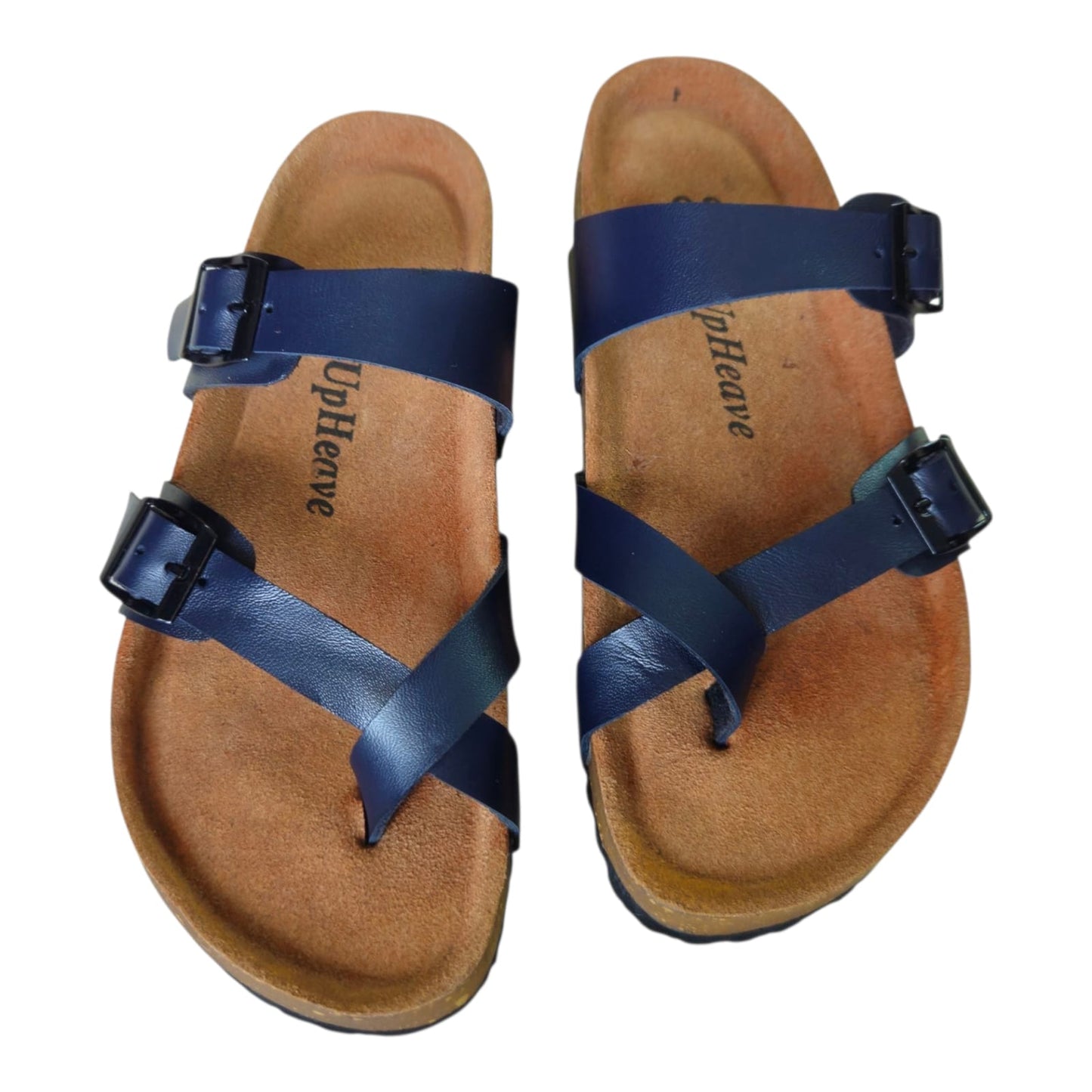 UpHeave Women’s Genuine Leather Slippers - Midnight Navy
