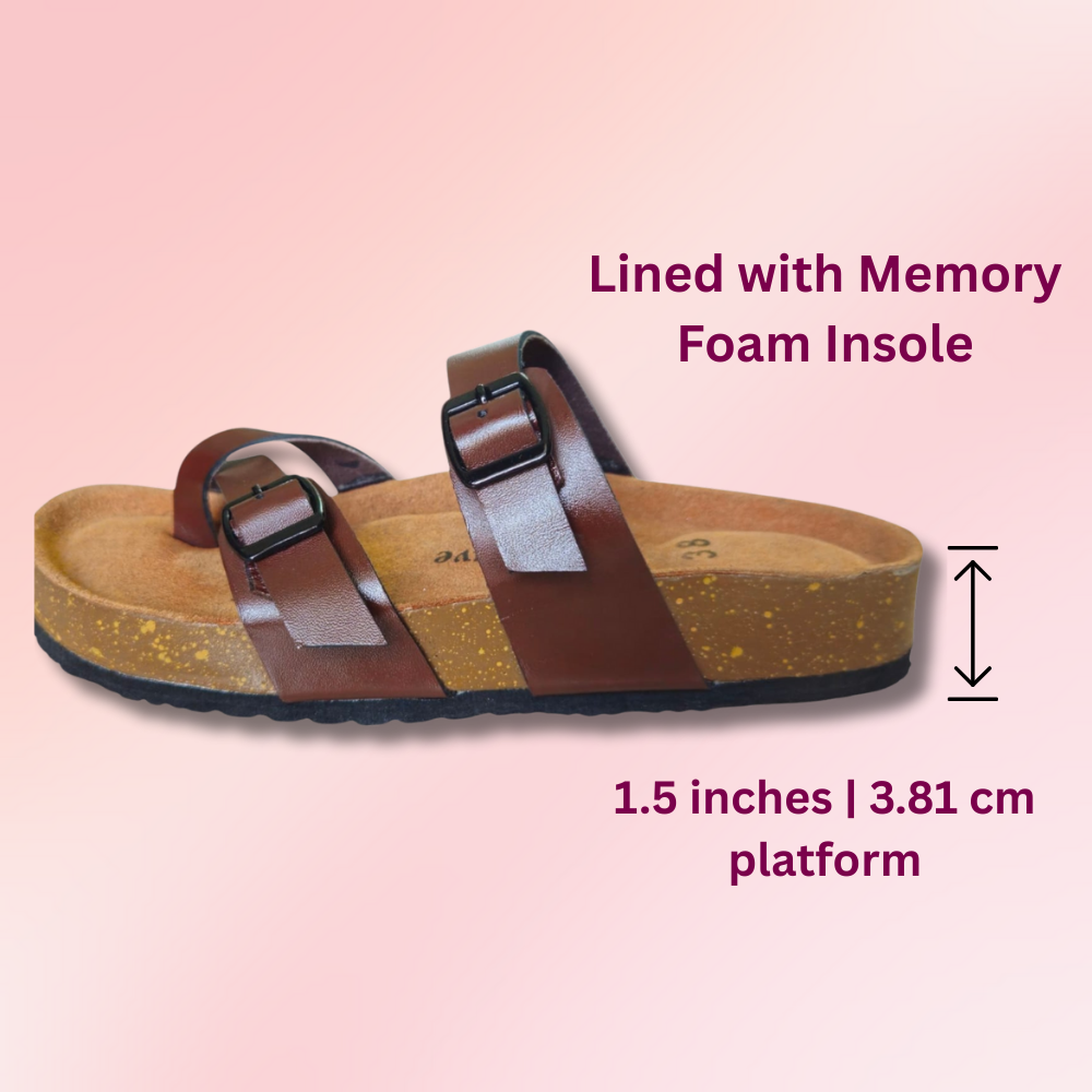 UpHeave Women’s Genuine Leather Slippers - Classic Brown