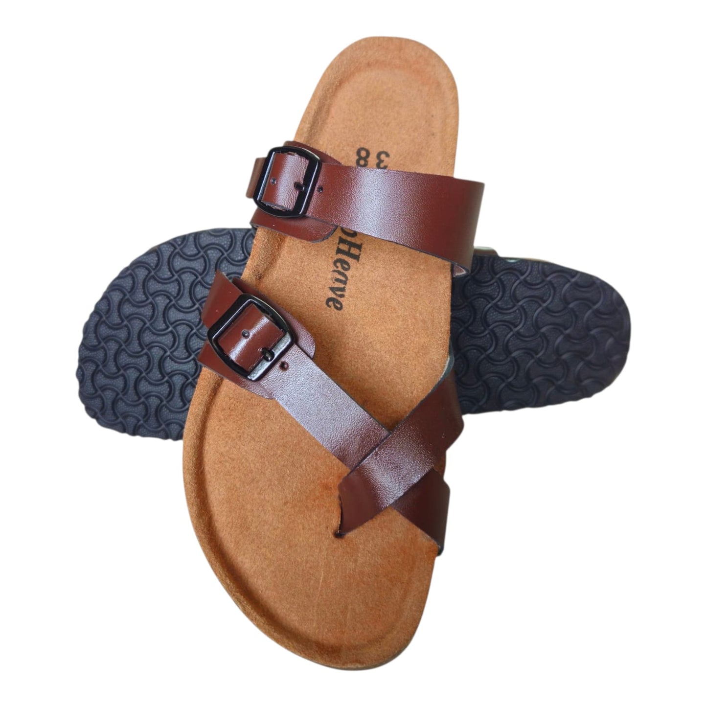 UpHeave Women’s Genuine Leather Slippers - Classic Brown