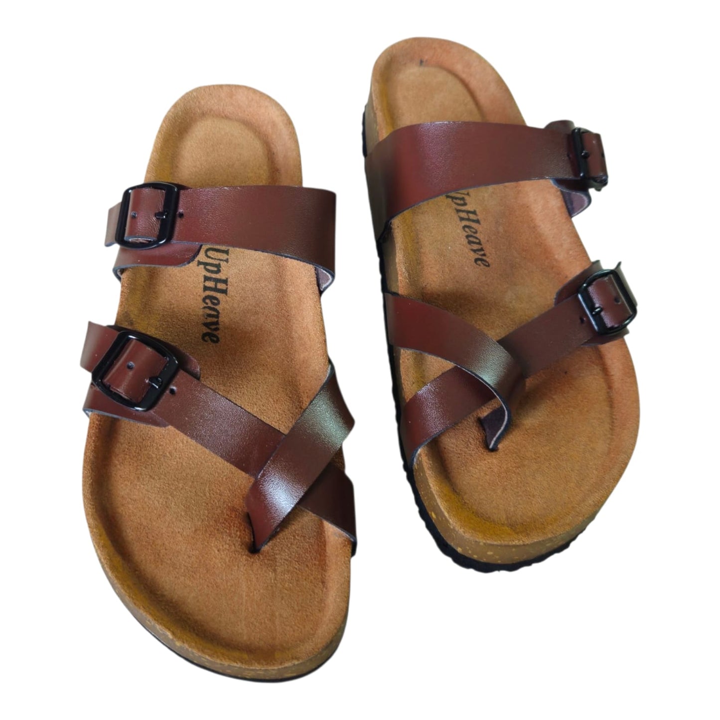 UpHeave Women’s Genuine Leather Slippers - Classic Brown