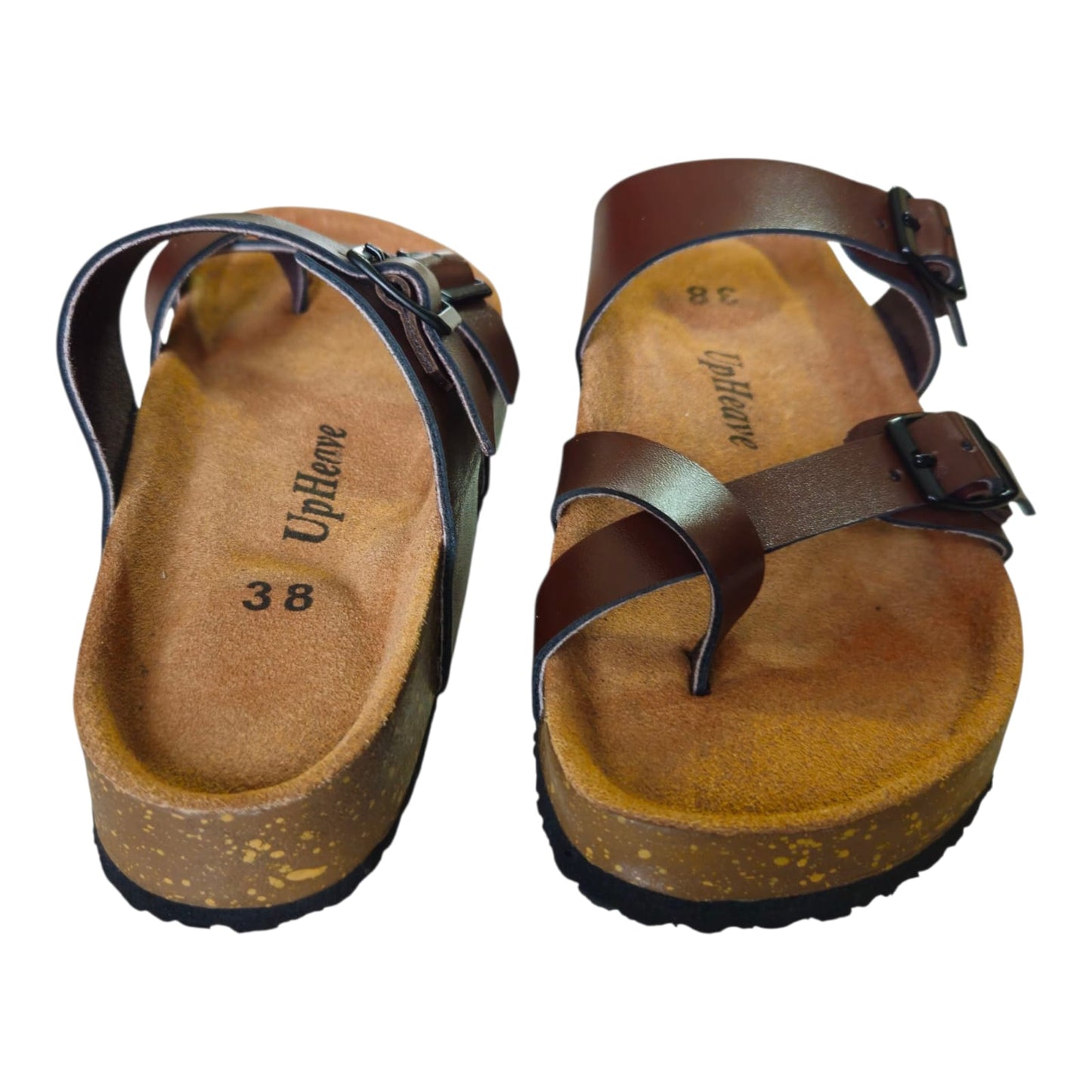 UpHeave Women’s Genuine Leather Slippers - Classic Brown