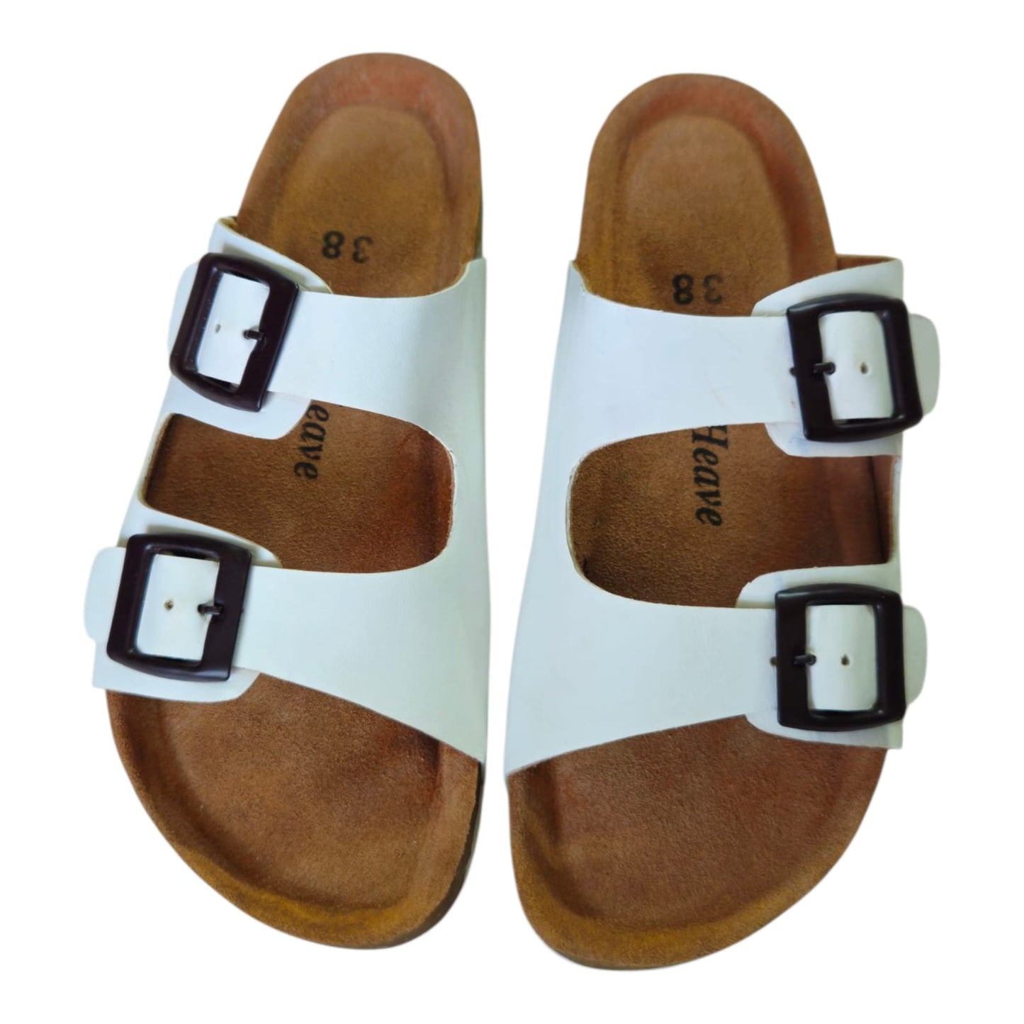 UpHeave Women’s Genuine Leather Slippers - Fresh White