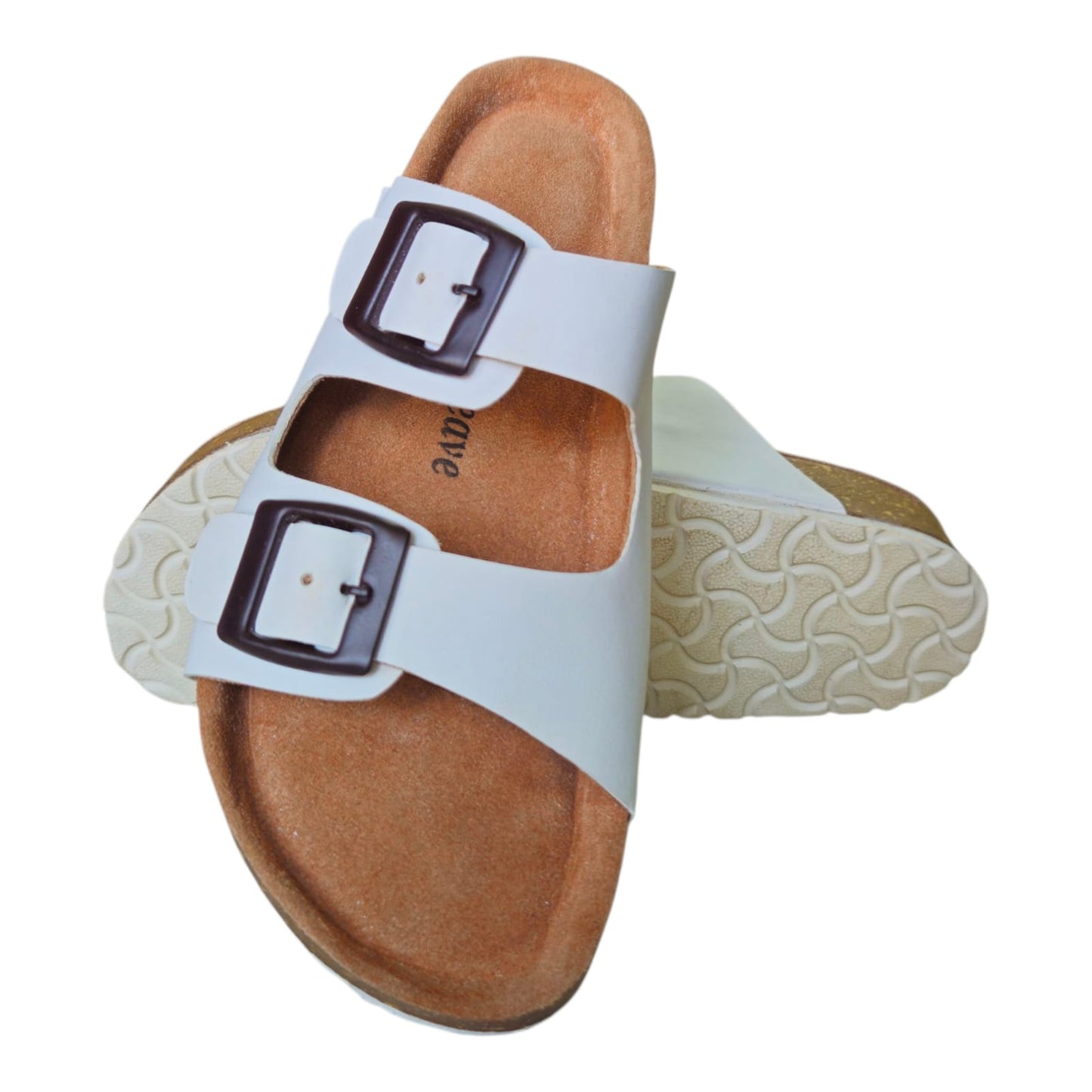 UpHeave Women’s Genuine Leather Slippers - Fresh White