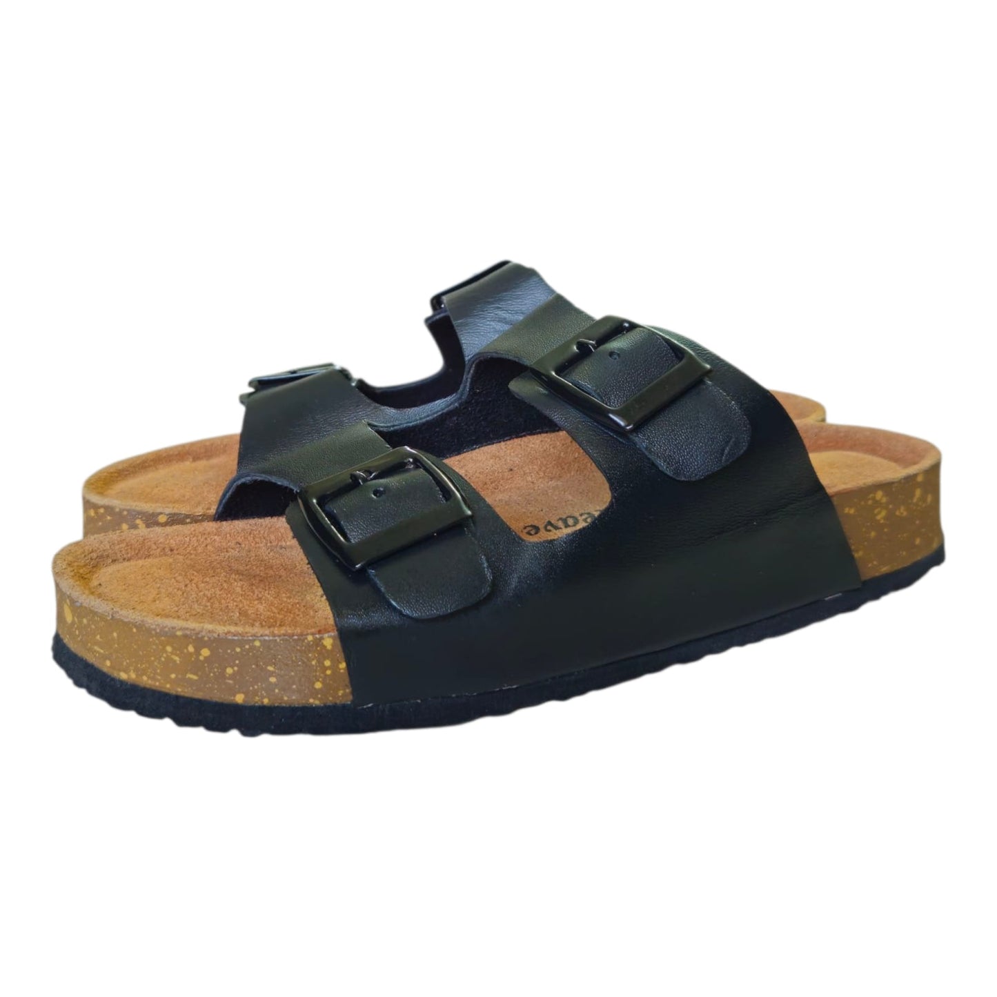 UpHeave Women’s Genuine Leather Slippers - Jet Black