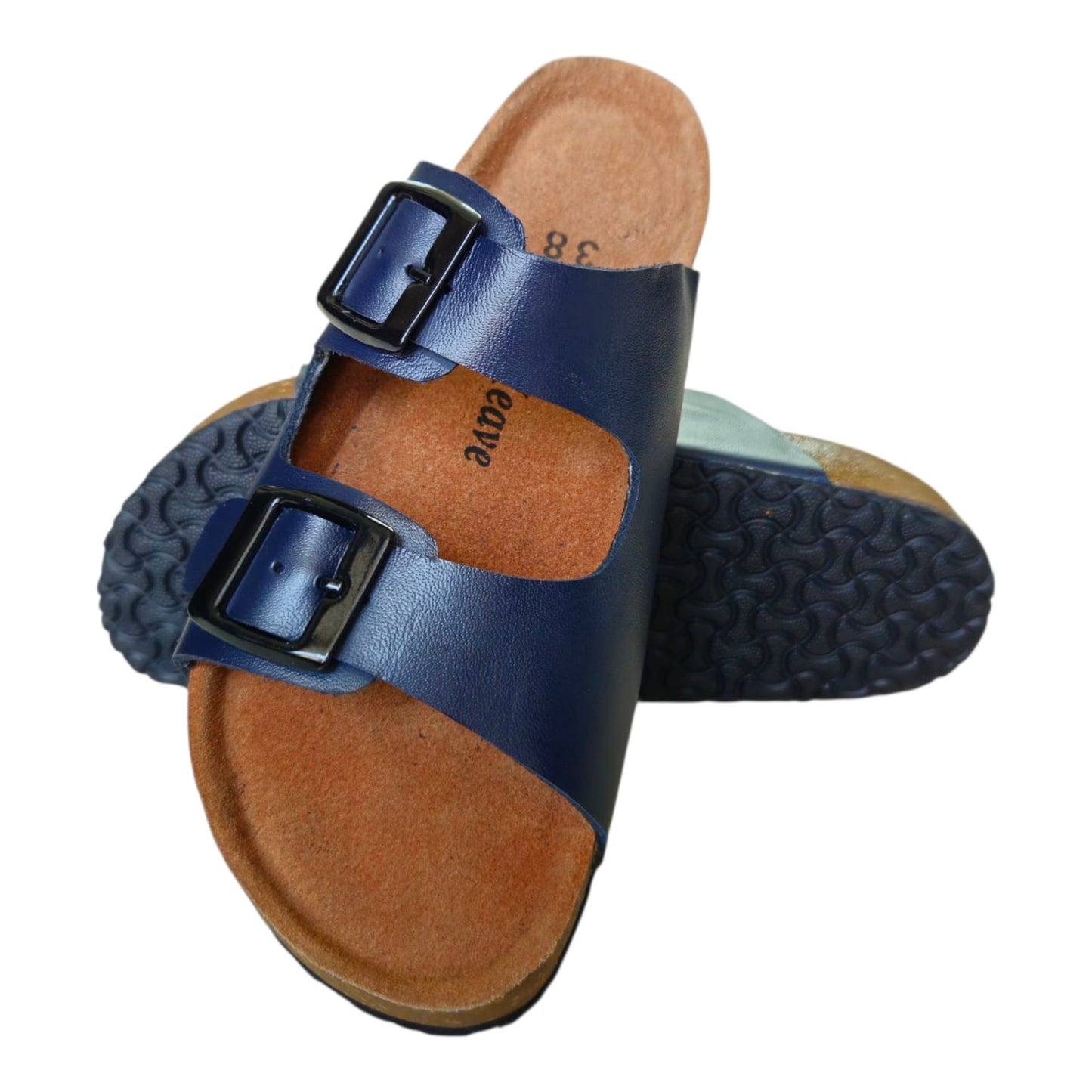 UpHeave Women’s Genuine Leather Slippers - Midnight Navy