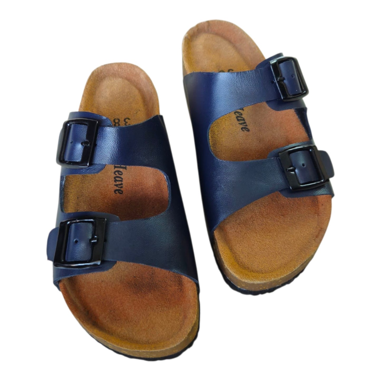 UpHeave Women’s Genuine Leather Slippers - Midnight Navy