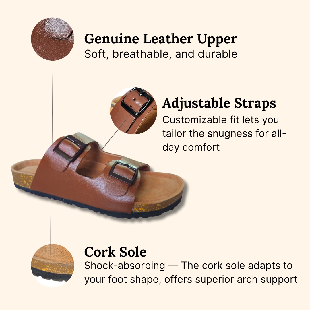 UpHeave Men’s Leather Slippers – Comfort Meets Everyday Style