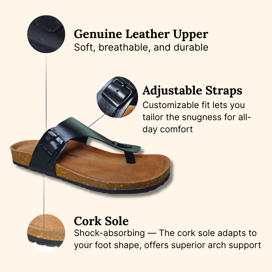 UpHeave Men’s Leather Slippers – Comfort Meets Everyday Style