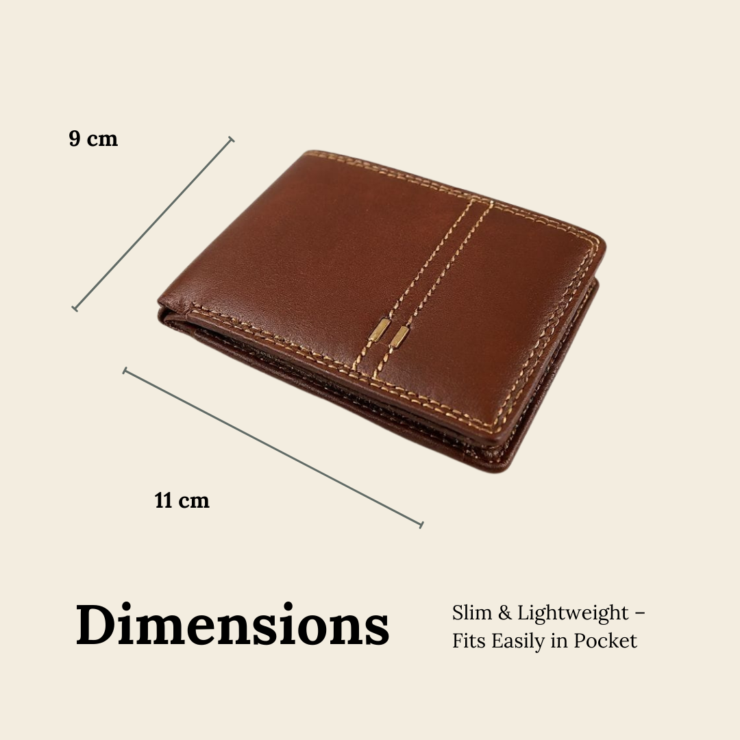 UpHeave Men’s Genuine Full-Grain Leather Wallet - Gift for Men