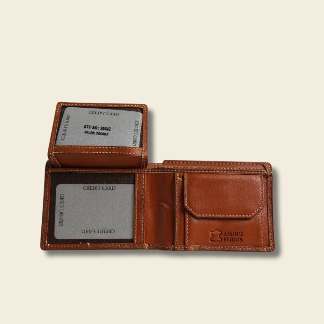 UpHeave Men’s Genuine Full-Grain Leather Wallet - Gift for Men