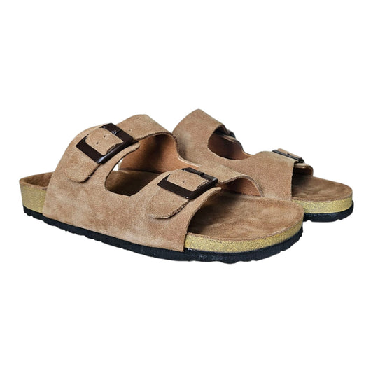 UpHeave Men Suede Leather Slippers - Warm Beige