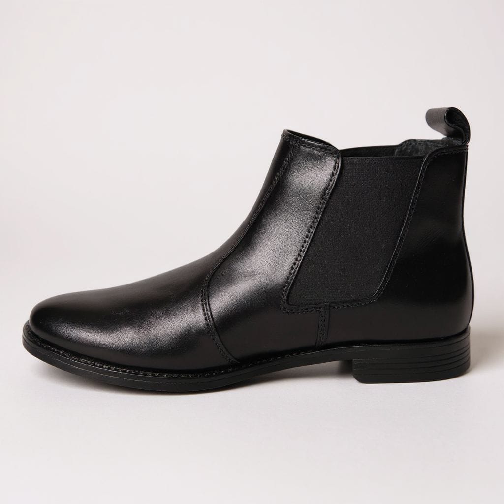 UpHeave Men’s Genuine Leather Chelsea Boots - Classic Black