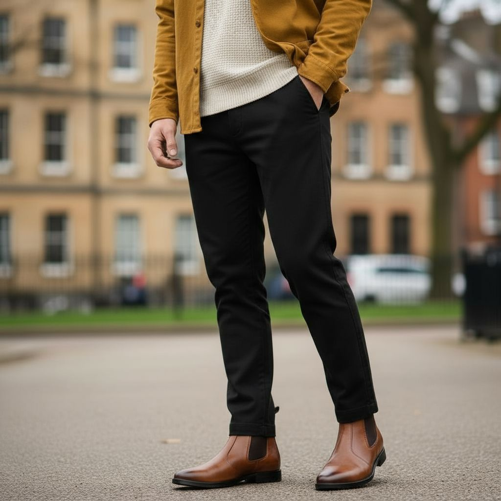 UpHeave Men’s Genuine Leather Chelsea Boots - Classic Tan