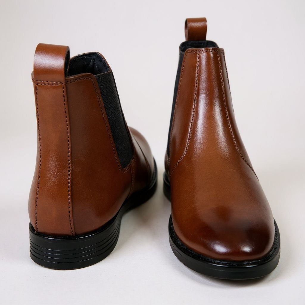 UpHeave Men’s Genuine Leather Chelsea Boots - Classic Tan