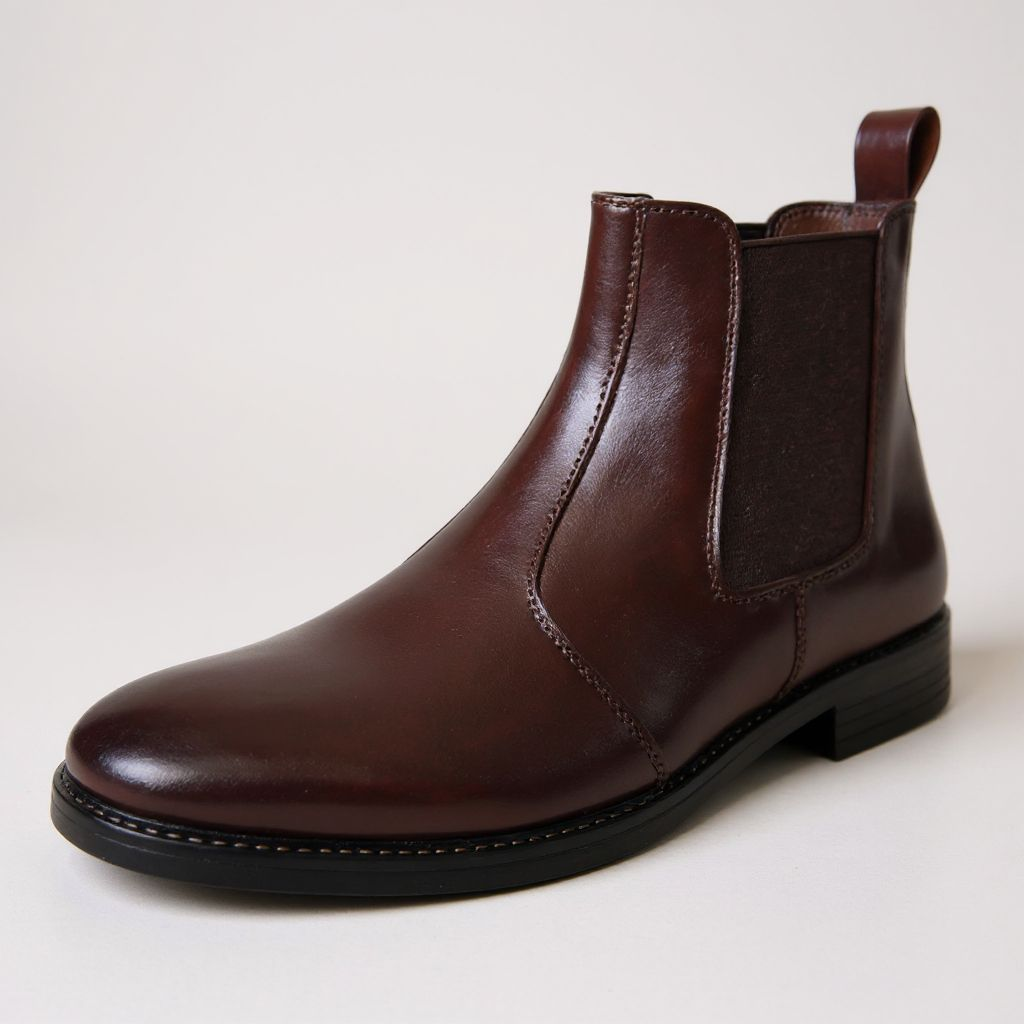 UpHeave Men’s Genuine Leather Chelsea Boots - Classic Brown