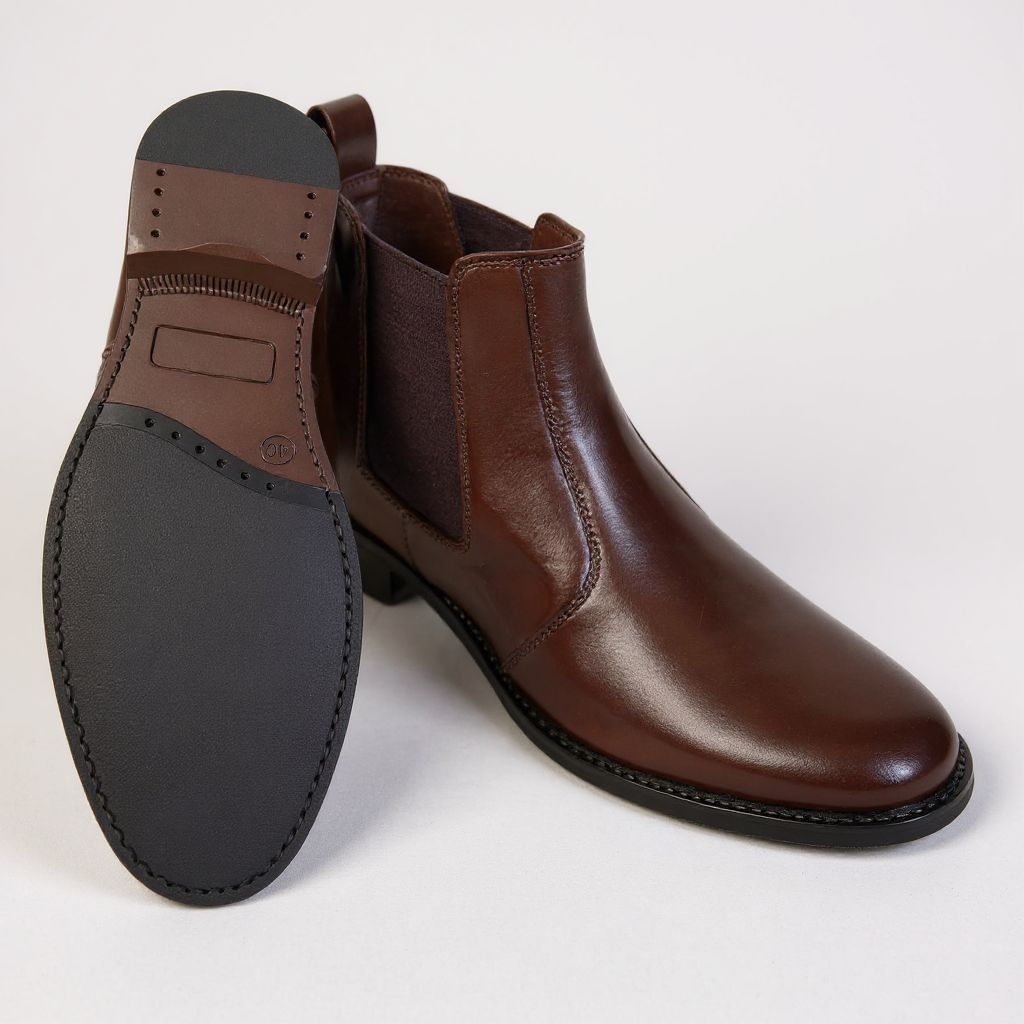 UpHeave Men’s Genuine Leather Chelsea Boots - Classic Brown