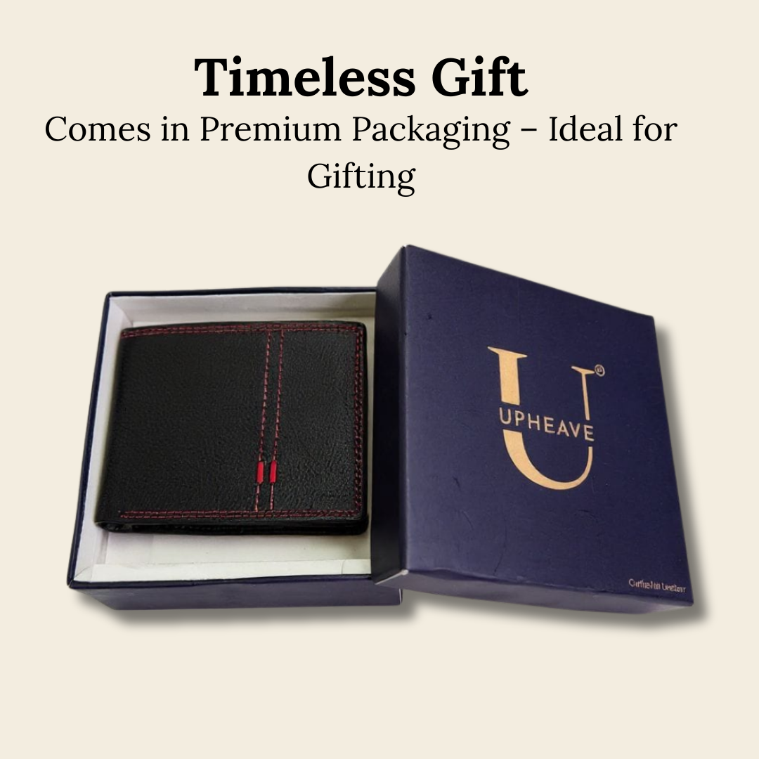 UpHeave Men’s Genuine Full-Grain Leather Wallet - Gift for Men