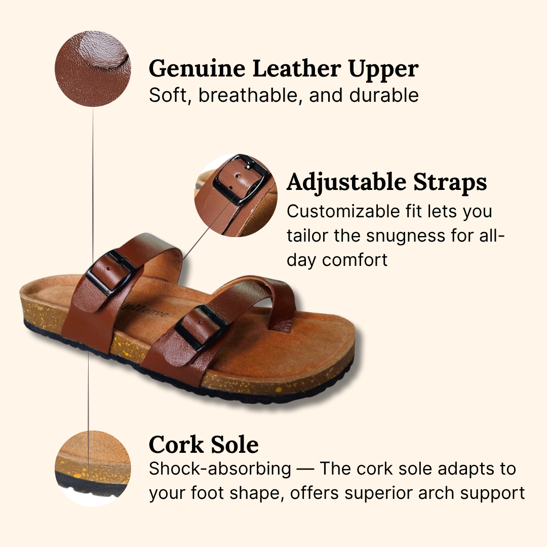 UpHeave Men’s Leather Slippers – Comfort Meets Everyday Style